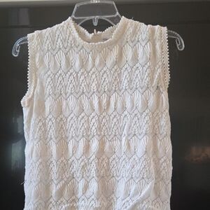 Elegant Cream Sleeveless Top